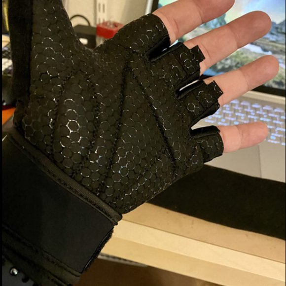 Workout Gloves for Women: Fingerless Workout Gym Gloves Wrist Support - Picture 7 of 8